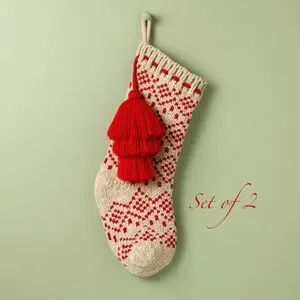 Hearth & Hand Magnolia Fair Isle Knit Christmas Stocking - Thumbnail 5